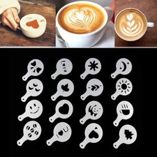 16PCS.Schablonen.Kaffee.Cappuccino.Schokolade.Shaker.Kakaostreuer.Gewürzstreuer