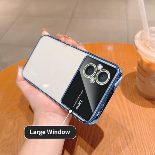Plating Case Clear Cover For Oppo Reno 8 Lite A17 A57 A77 A78 A94 Lens Protector - Picture 6 of 14