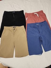 Bundle 4 Boys, Chino and active navy blue and khaki shorts with pockets Sz10