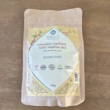 BIO-T Coloration capillaire BIO 100% naturel Vegan Blond doré poudre 100 g
