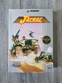 Jackal CIRCLE SEAL 1ST PRINT NES Nintendo  CIB Complete  MINT 100% Original 💥