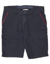FILA Mens Chino Shorts IT 46 Small W30 Navy Blue Cotton CJ01