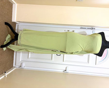 Green Strapless Ruched Stretch Maxi Dress — Sleeveless — Regular Size S