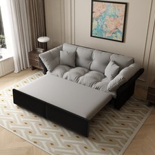 Convertible Sleeper Sofa bed w/Queen size Pull Out Sofa Folding Sofa Couch Bed