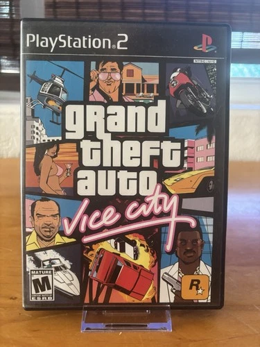 New ListingGTA Vice City PS2 PlayStation 2 CIB Complete Black Label - MINT Disc w/ Poster