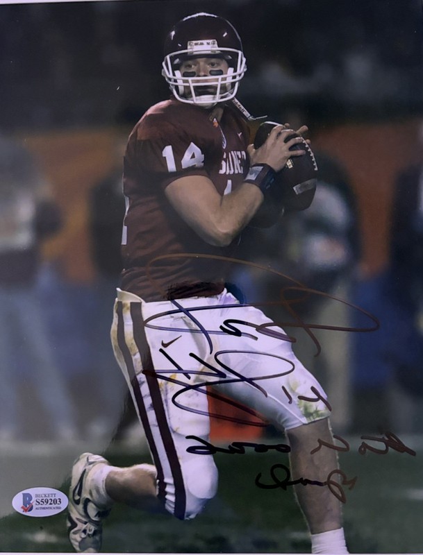 Josh Heupel 8x10 Autographed Photo- COA From Beckett-Boomer Sooner!!