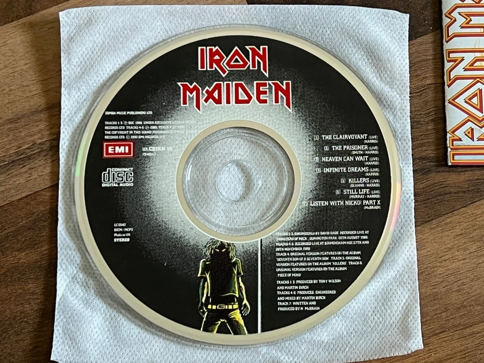 IRON MAIDEN The Clairvoyant / Infinite Dreams OOP 1990 UK CD EP live trks (used) - Image 2 of 4