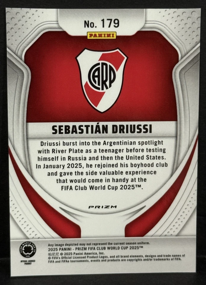 2025 Prizm FIFA Club World Cup River Plate Sebastian Driussi White Knight SSP - Image 4 of 4