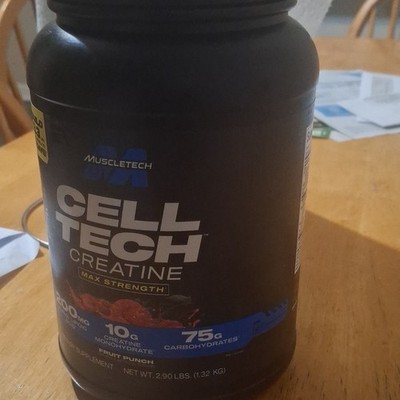 MuscleTech Cell Tech Creatine Monohydrate Powder Fruit Punch 2.90 lbs