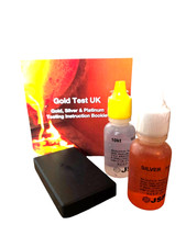 10kt Gold & Silver Test Kit - Test for 9kt Gold and The Purity of Silver Gold