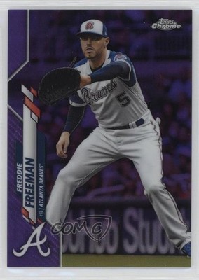 2020 Topps Chrome Purple Refractor 117/299 Freddie Freeman #131 0p16