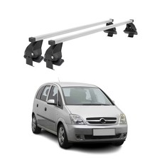 Menabo Dachträger Grundtäger für Opel Meriva 2003-2010 50kg Stahl Silber 2 tlg