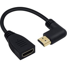 8K HDMI Extension Cable, Short 90 Degree Right Angle Male to Female HDMI 2.1 ...