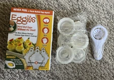 Eggies 6-Pack Egg Cooker Hard Boiled Eggs Without The Shell With Egg Separator