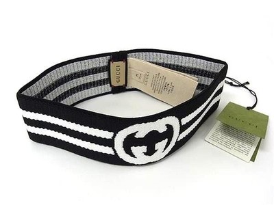 Gucci Polyester Hair Band Size M Black BN4299