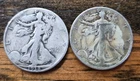 ~ 1938 & 1944 Walking Liberty Half Dollars SILVER LOT