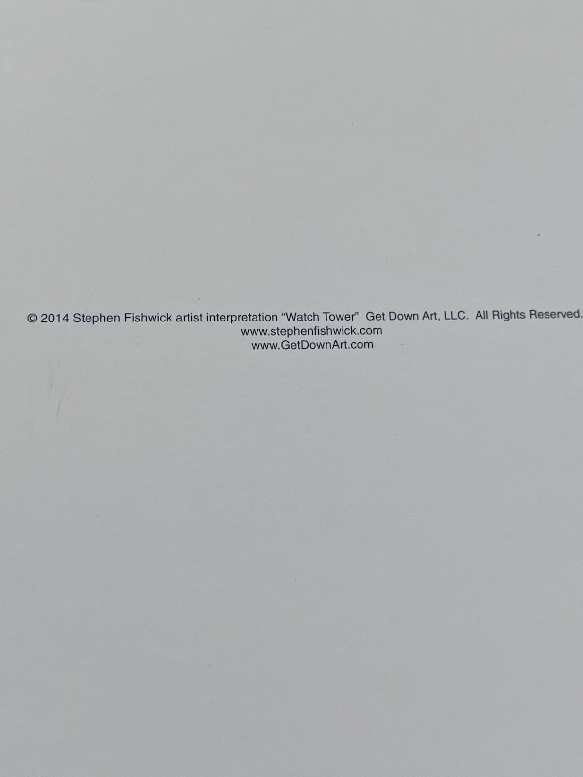 Jimi Hendrix Watch Tower Stephen Fishwick 2014 11x14 Large Art Postcard