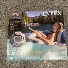 2 Intex River Run Single Inflatable Connecting Floating Lounge Tube Chairs