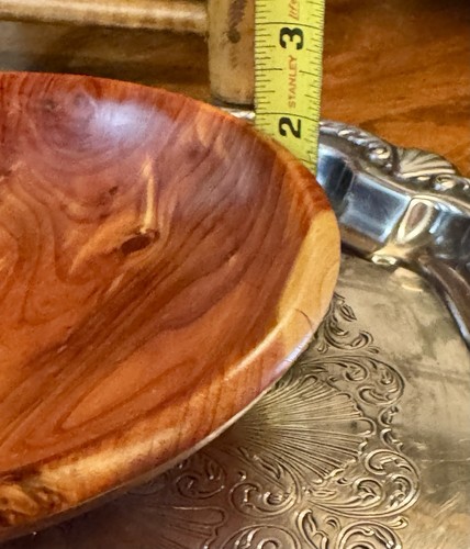 Vintage Handcrafted Solid Wooden Cedar Bowl - Picture 5 of 12