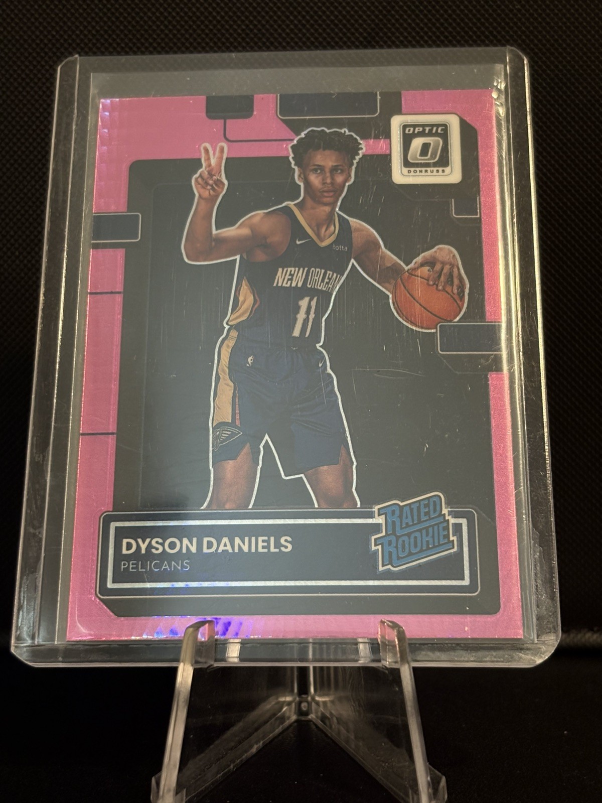 2022-23 Panini Optic - Rated Rookie Dyson Daniels #250 Pink Hyper Prizm (RC)