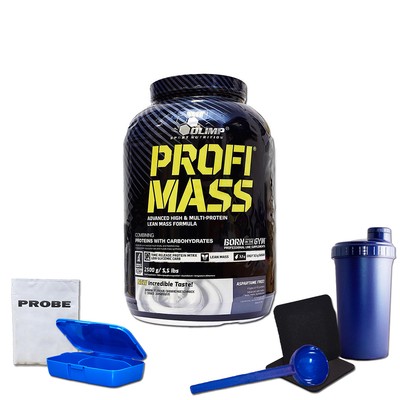 (21,16 EUR/kg) Olimp Profi Mass 2500g Weight Gainer Protein Eiweiß Dose + Bonus
