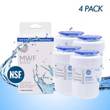 4 Pack GE MWF Genuine Sealed GWF 46-9991 MWFP Smartwater Fridge Water Filter