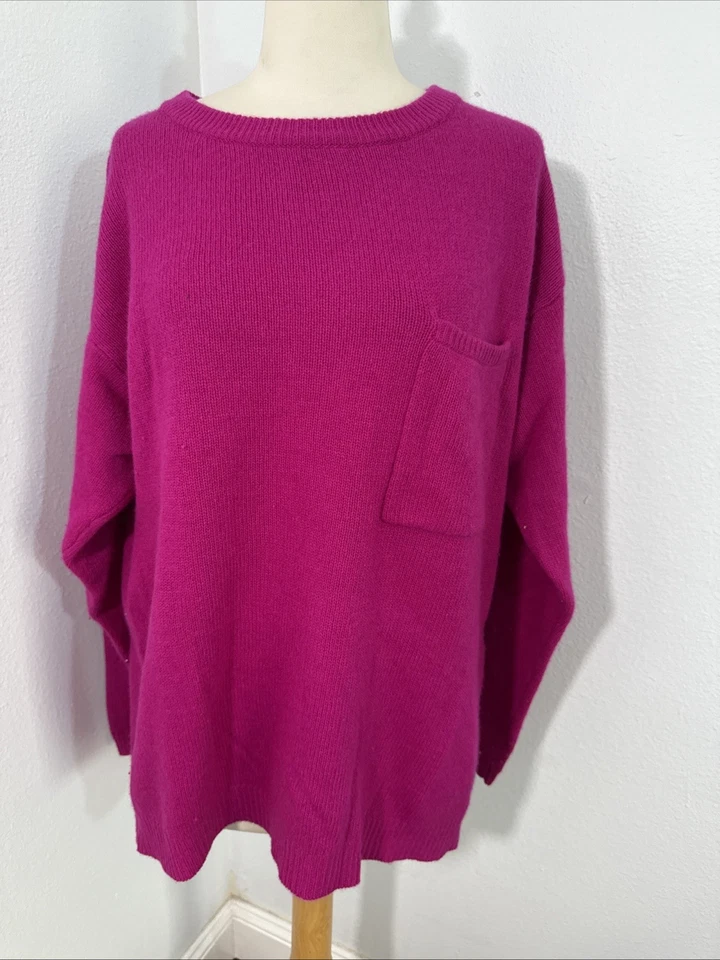 Suéter De Colección Forenza Para Mujer L Magenta Mezcla Lana de Cordero Barbiecore Años 90 Y2K Acogedor Foto 2 de 4