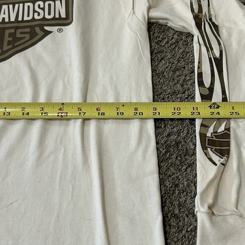 Harley Davidson longsleeve T-shirt men’s L Chicago IL Off White - Picture 7 of 7