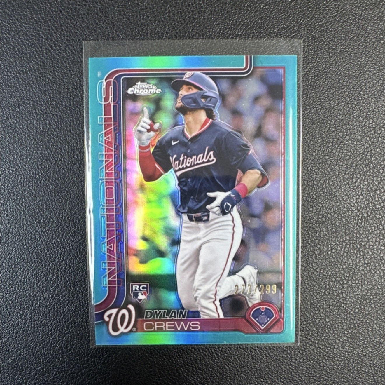 Topps Chrome Teal Refractor Rookie Serial #146 Dylan Crews Nationals /299 2025