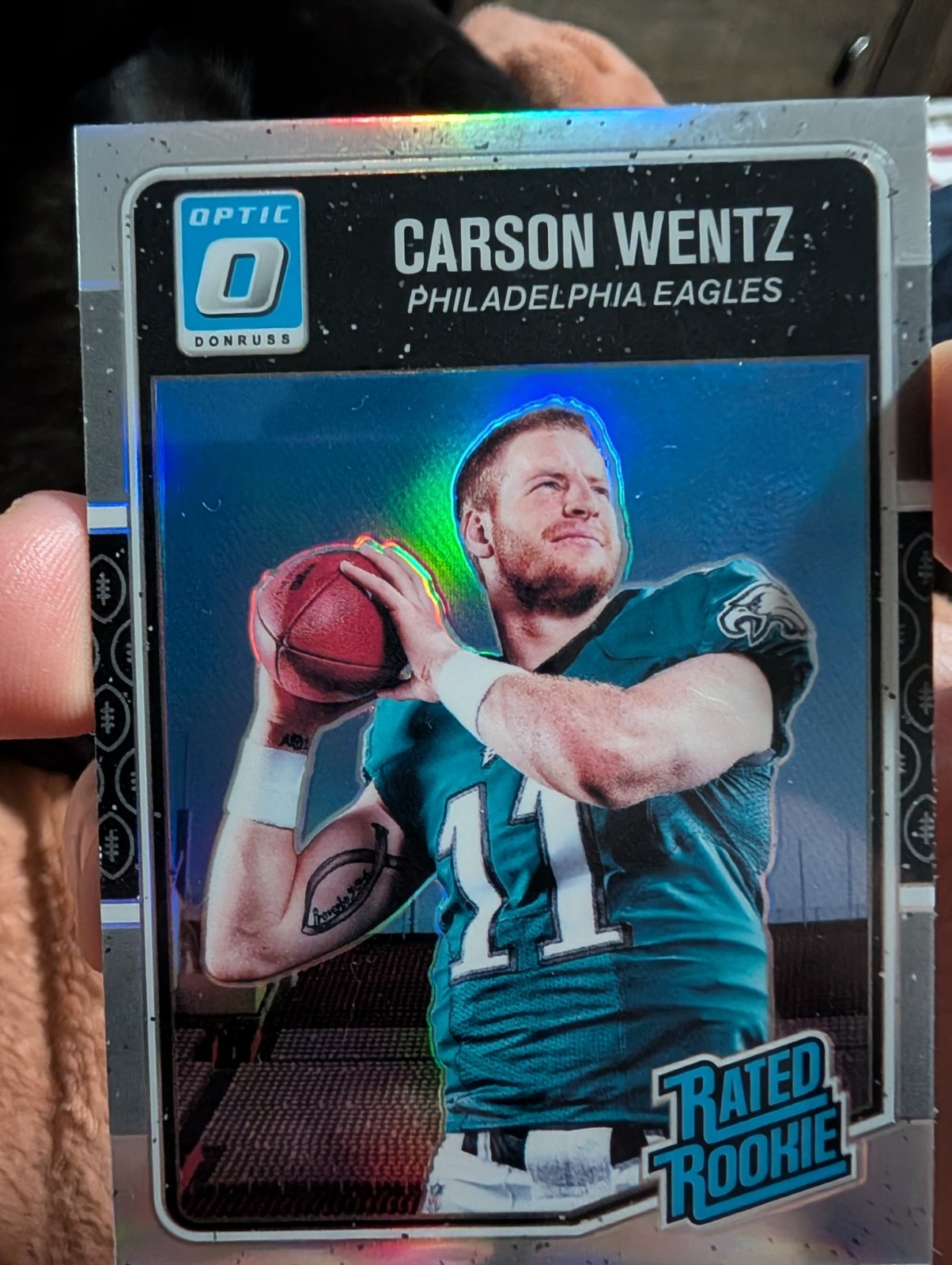 2016 Donruss Optic - Rated Rookie Carson Wentz #156 Holo (RC)
