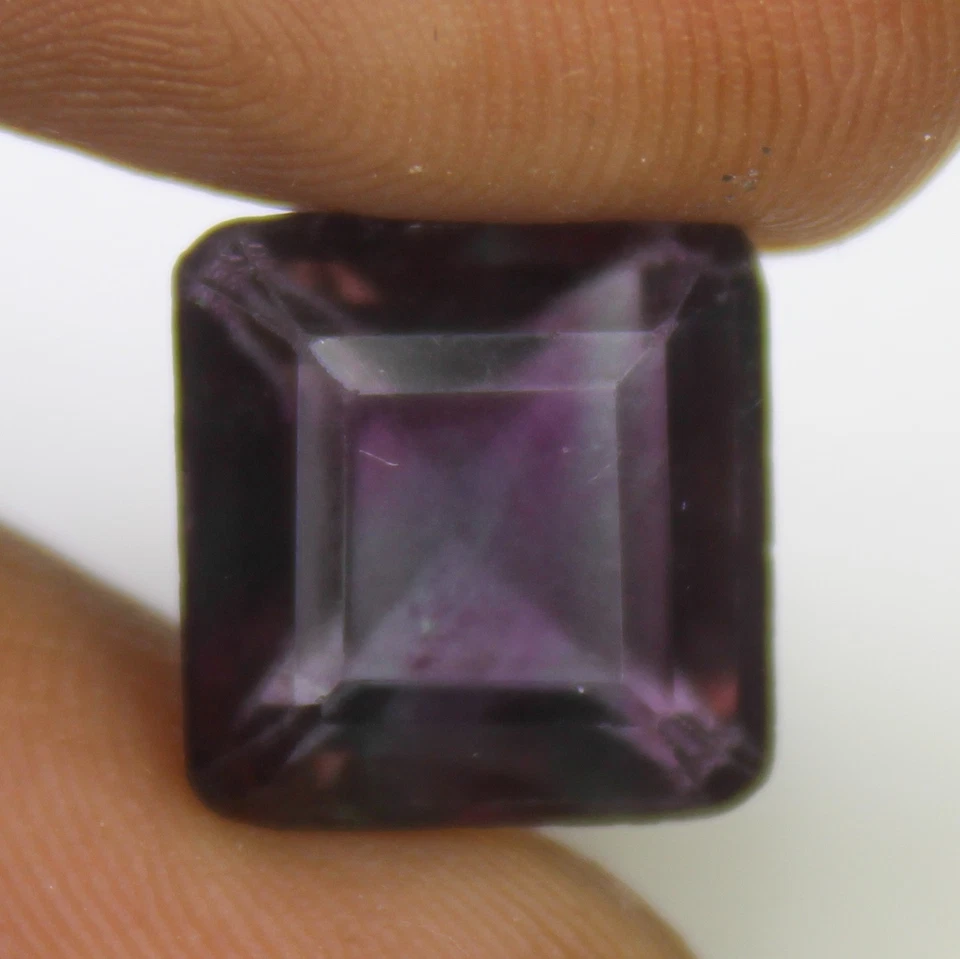 Natural Faceted Multi Fluorite In Square Shape, 8.95 Carats, 11x11x8  mm Size - Image 2 of 4