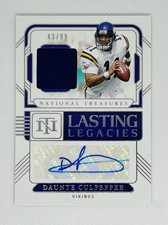2024 National Treasures Daunte Culpepper Lasting Legacies Jersey Auto #/99