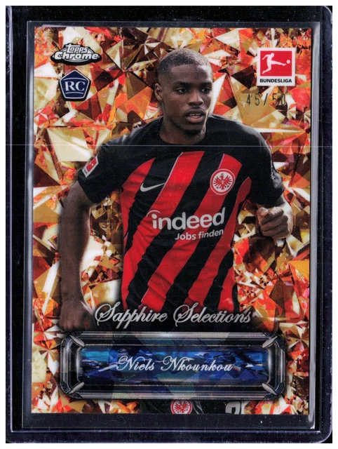 Niels Nkounkou RC Sapphire Selections /50 2023-24 Topps Chrome Bundesliga