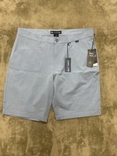 Travis Mathew Mens Beck Shorts Blue Performance Golf Lightweight Stretch 36