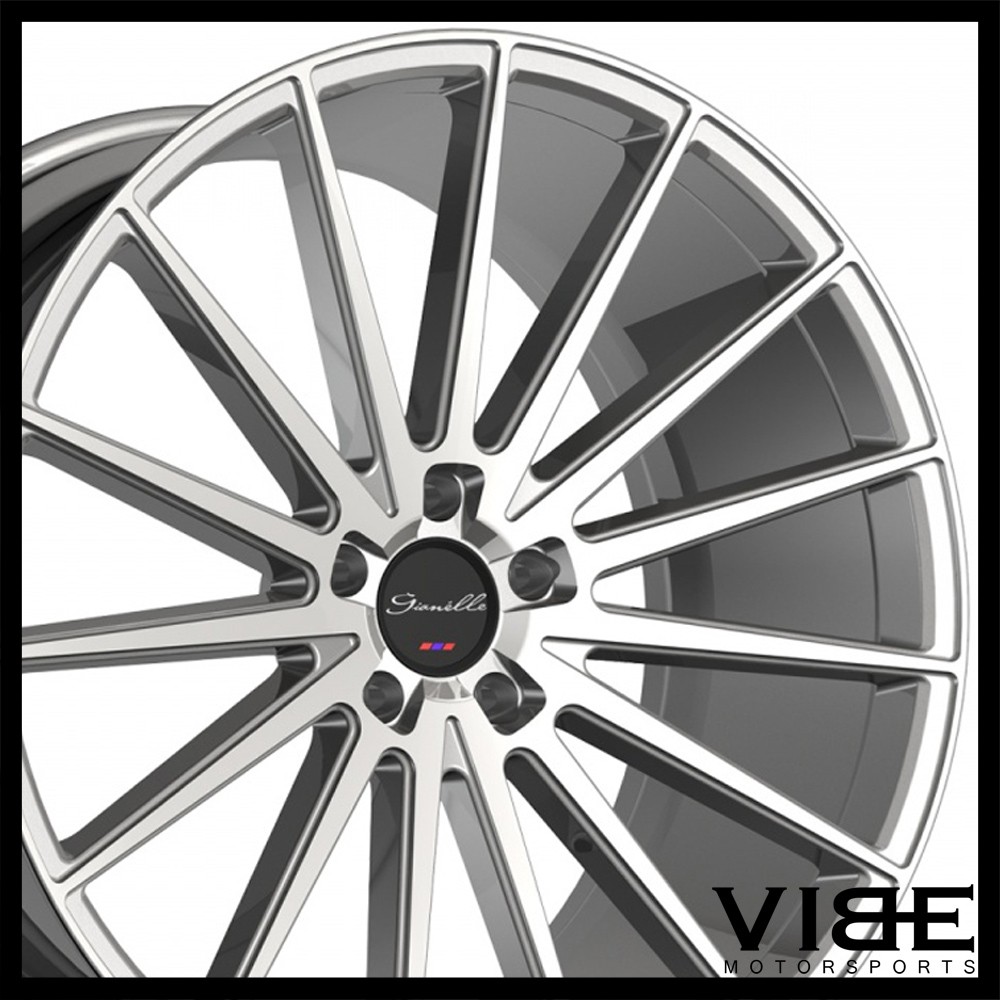 22" GIANELLE VERDI SILVER CONCAVE WHEELS RIMS FITS MASERATI GHIBLI