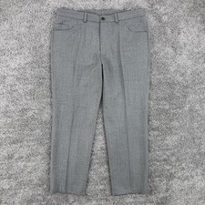 Jack Victor Sage Pants Men  s 36R Gray 100 Wool Brushed Dress Quiet Luxury