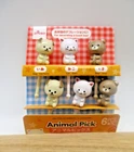 2026 new Animal Cat Dog Bear deco food picks 6pcs for lunch box bento daiso