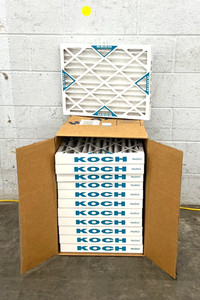 KOCH 102-700-016 PLEATED AIR FILTER STANDARD CAPACITY 16" X 20" X 2" LOT OF 12
