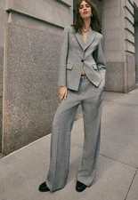 $365 Maje Straight Leg Suit Pants
