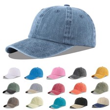 Vintage Baseball Cap, Low Profile Washed Hat, Pre-Curved Urban On-Trend Style