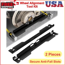 2 Pack Heavy Duty Wheel Alignment Tool Kit - Black Toe Alignment Tool Plates