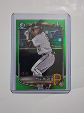 2025 Bowman Chrome Prospects Will Taylor #BCP-179 Green Refractor SSP
