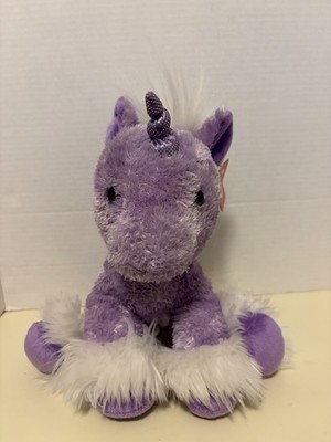 Aurora Purple Unicorn White Mane/tail Plush Stuffed Animal
