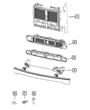 Genuine Mopar Active Shutter Grille 68405073AE