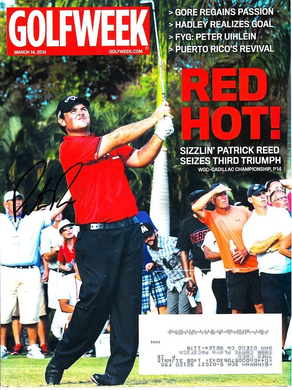 Patrick Reed autographed signed autograph auto 2014 Golfweek magazine IN PERSON