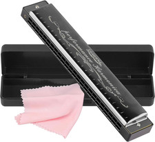 Harmonica Professional Harp Armonica Key of C 24 Hole Polyphony Diatonic Mouth O