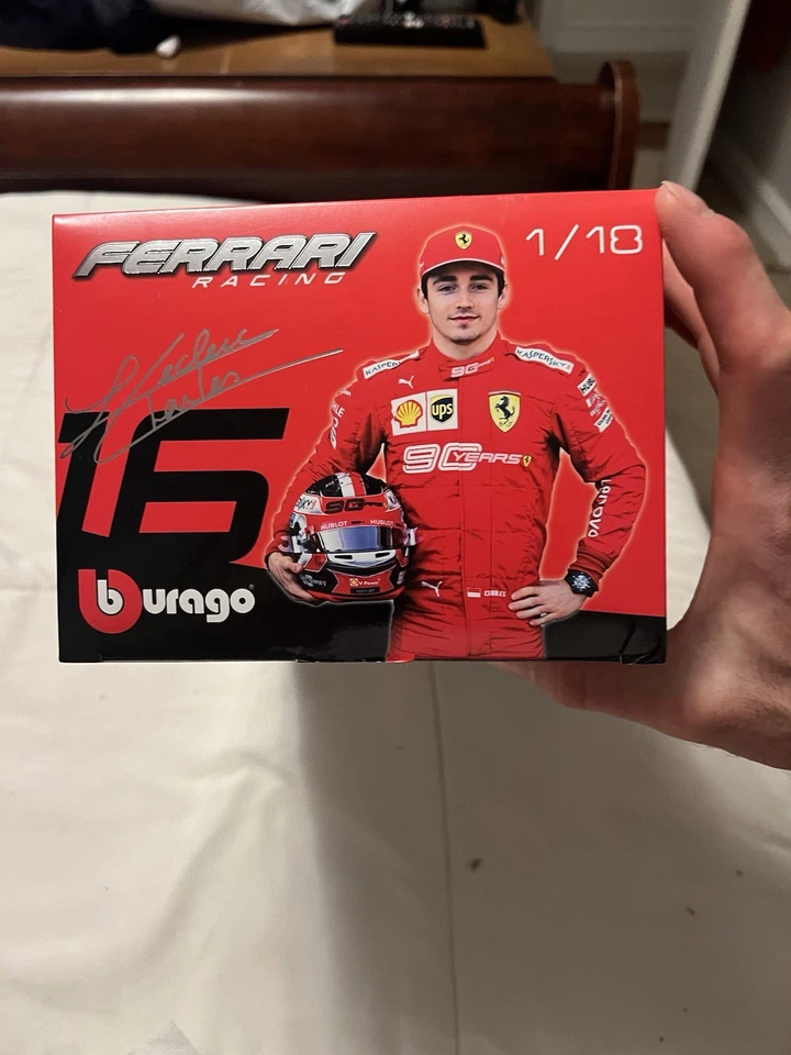 Burago Ferrari 2019 Italian GP Winner Charles Leclerc 1/18 US Seller - Image 4 of 4