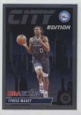 2023-24 Panini NBA Hoops Premium Stock City Edition Tyrese Maxey #18 1c5x