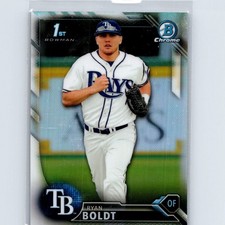 2016 Bowman Draft Ryan Boldt #BDC-118 Chrome Refractor Tampa Bay Rays