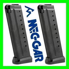 2 - 1911 Government 10 Round 9mm Black Magazine 10rd Mag MGCGOV910AFC by Mec-Gar